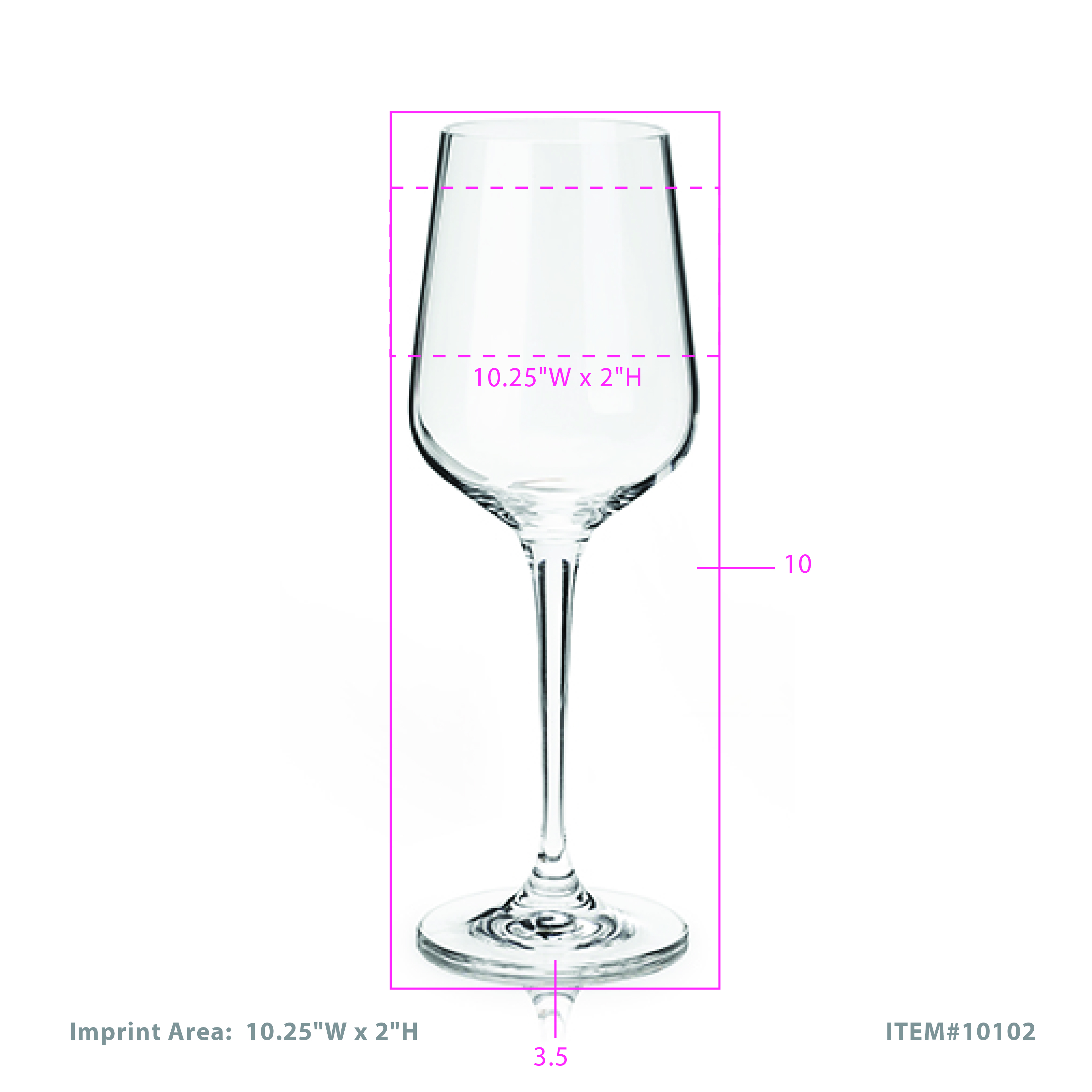 Viski® Reserve Inez Crystal Chardonnay Glass, set of 4 2