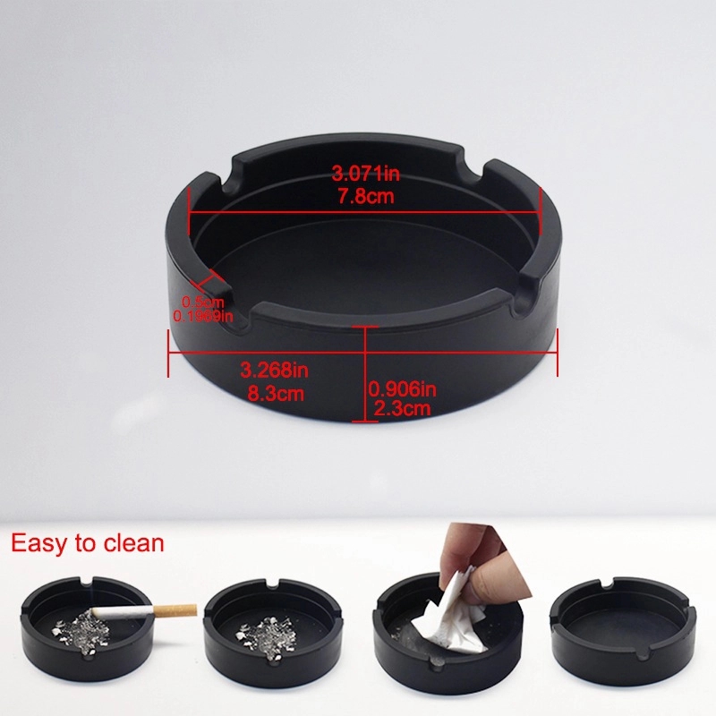 Custom High Temperature Resistant Circular Silicone Ashtray 11