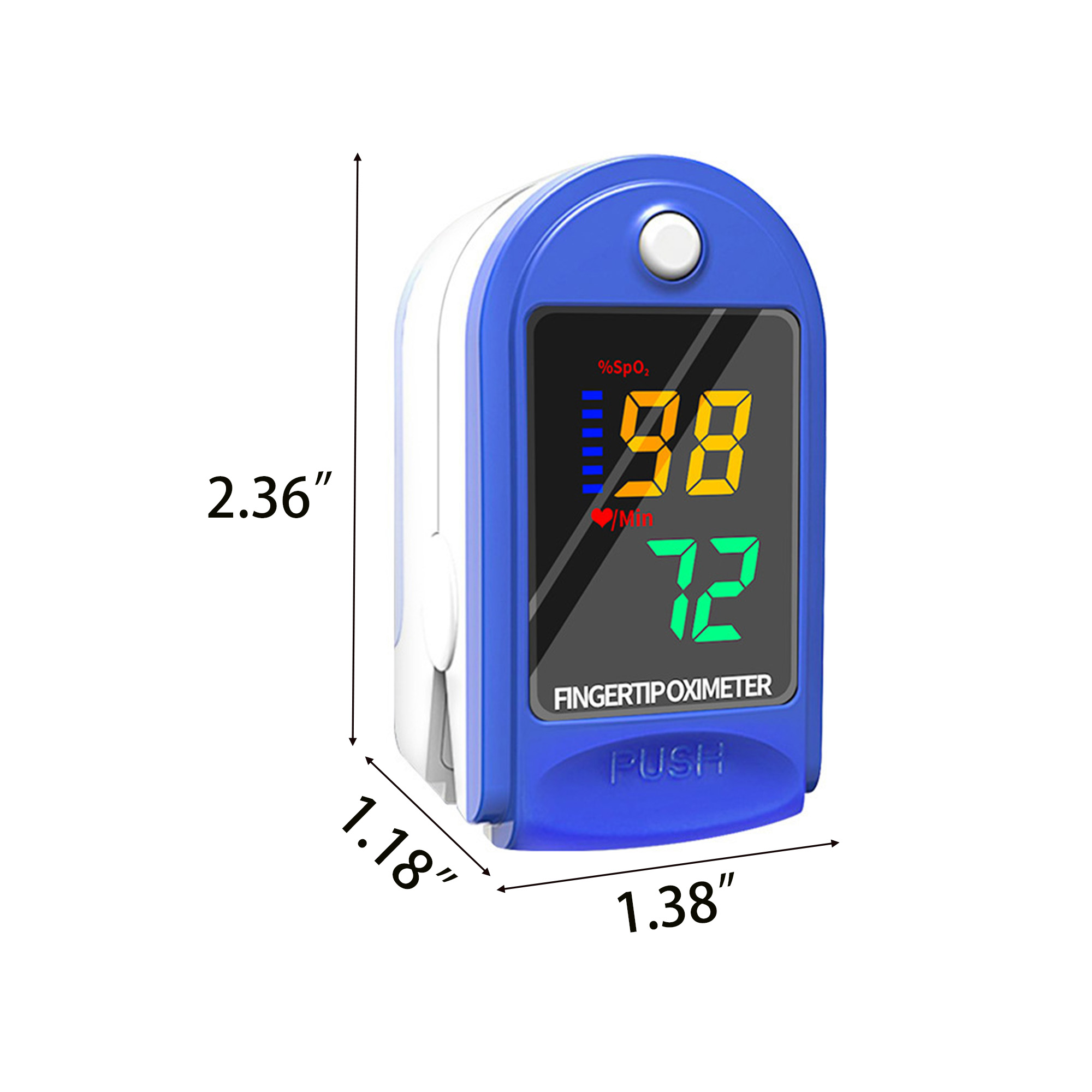 Finger-Clip Pulse Oximeter Blood Oxygen Saturation Monitor 3