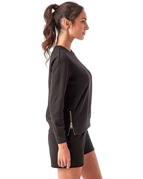 Women's Billie Side-Zip Crewneck Sweatshirt - TD600 11