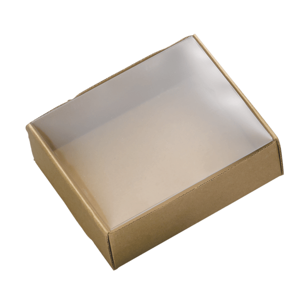6" x 7" Cardboard Box with Clear Lid 2