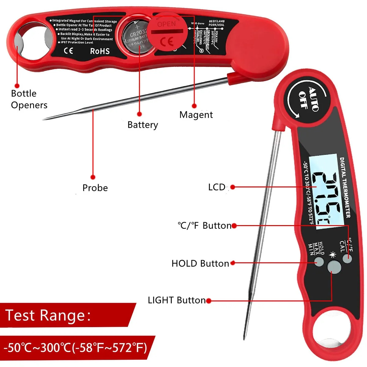 Instant Read Thermometer for Cooking and Grilling 3