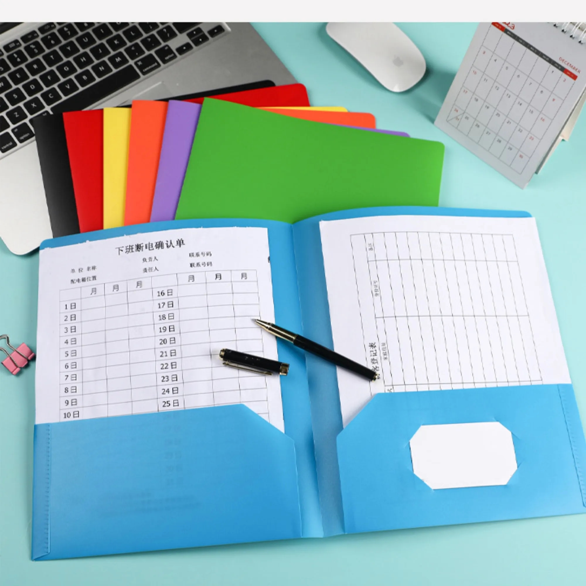 Plastic Office Document Storage Folder 2 Pocket 2