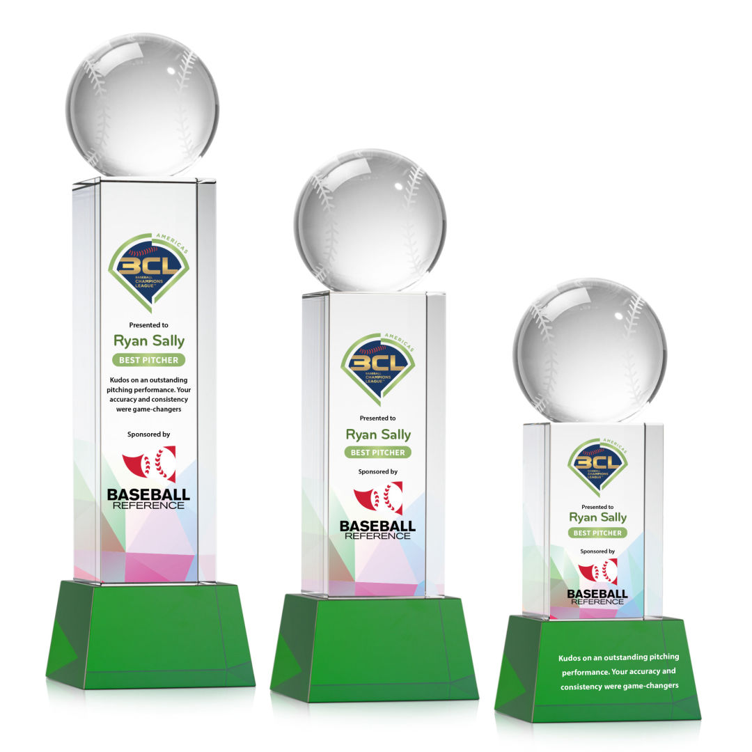 Baseball VividPrint™ Award on Belcroft - Green