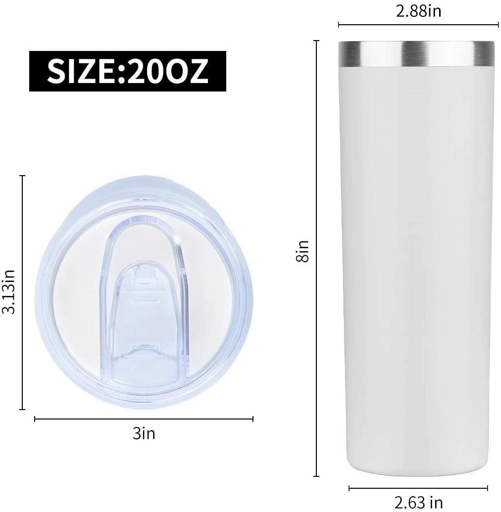 20 oz Stainless Steel Straight Thermal Cup 8