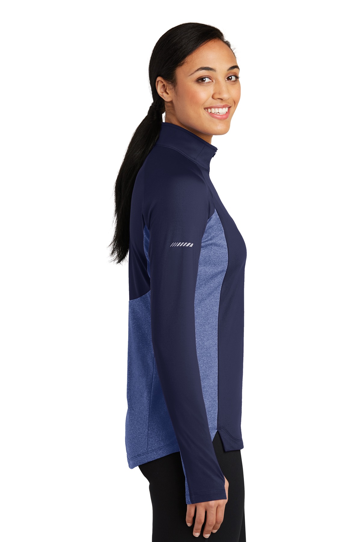 Sport-Tek Women's Sport-Wick Stretch Contrast 1/4-Zip Pullover. LST854 12