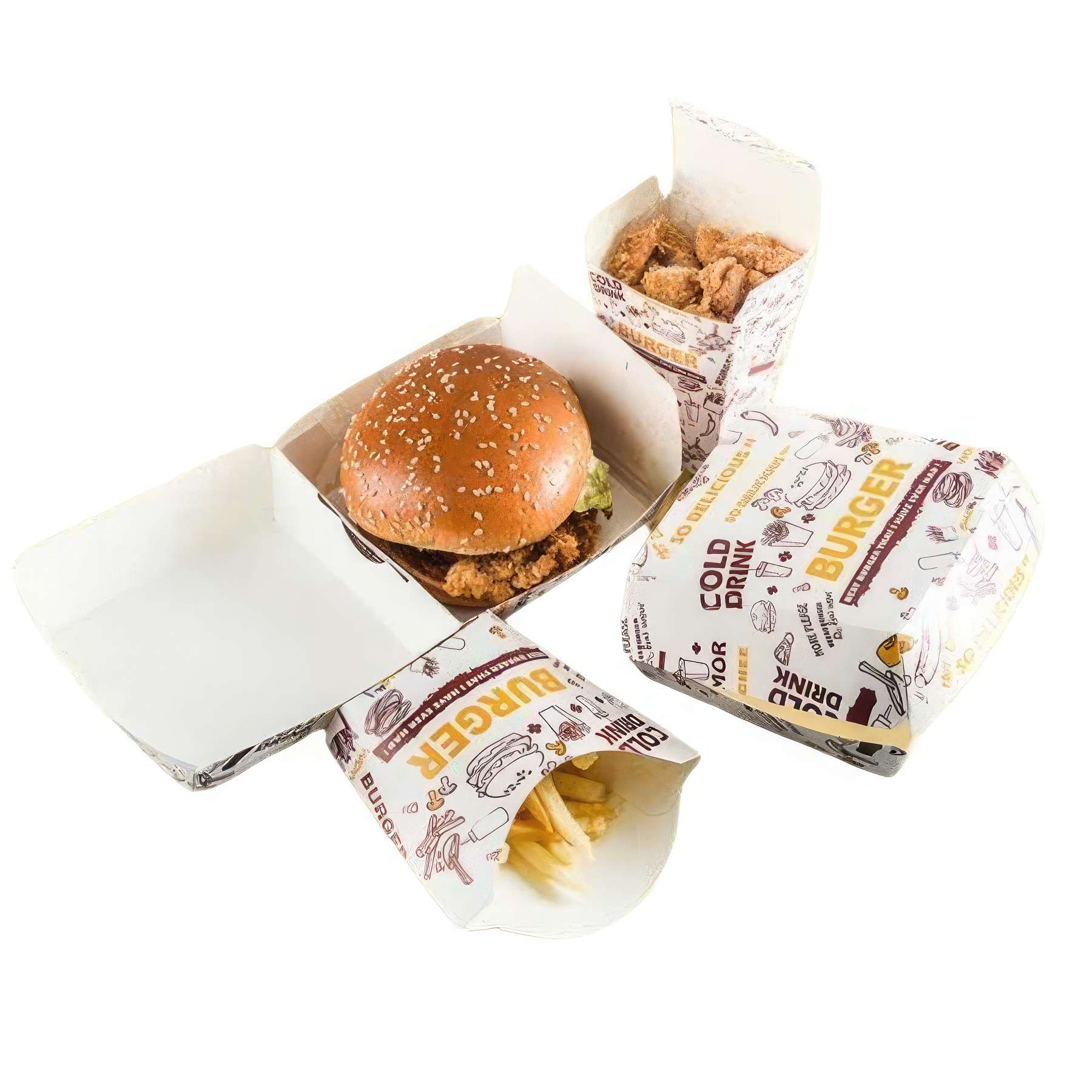 Custom Printed Disposable Burger Box 3