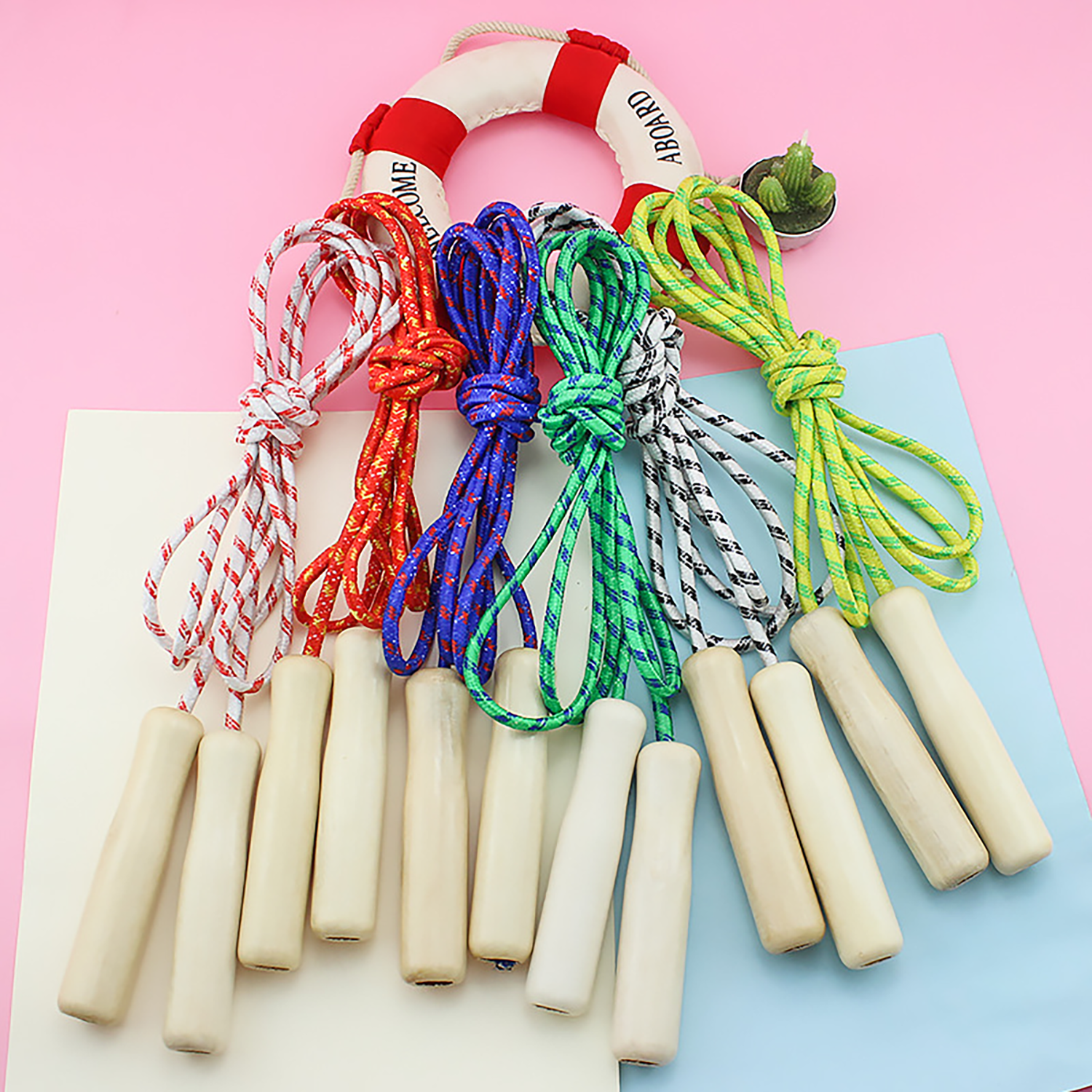 Wood Handle Exercise Fitness Jump Rope 7