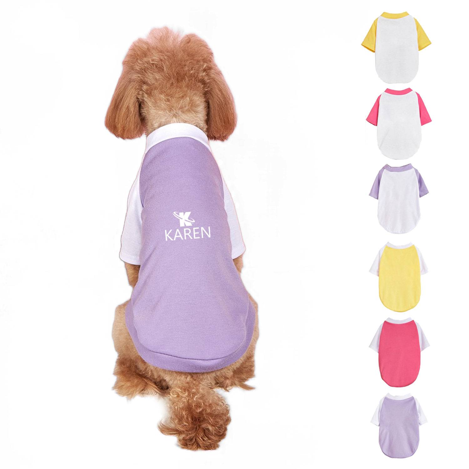 Breathable Stretchy Dog Raglan Shirt 8