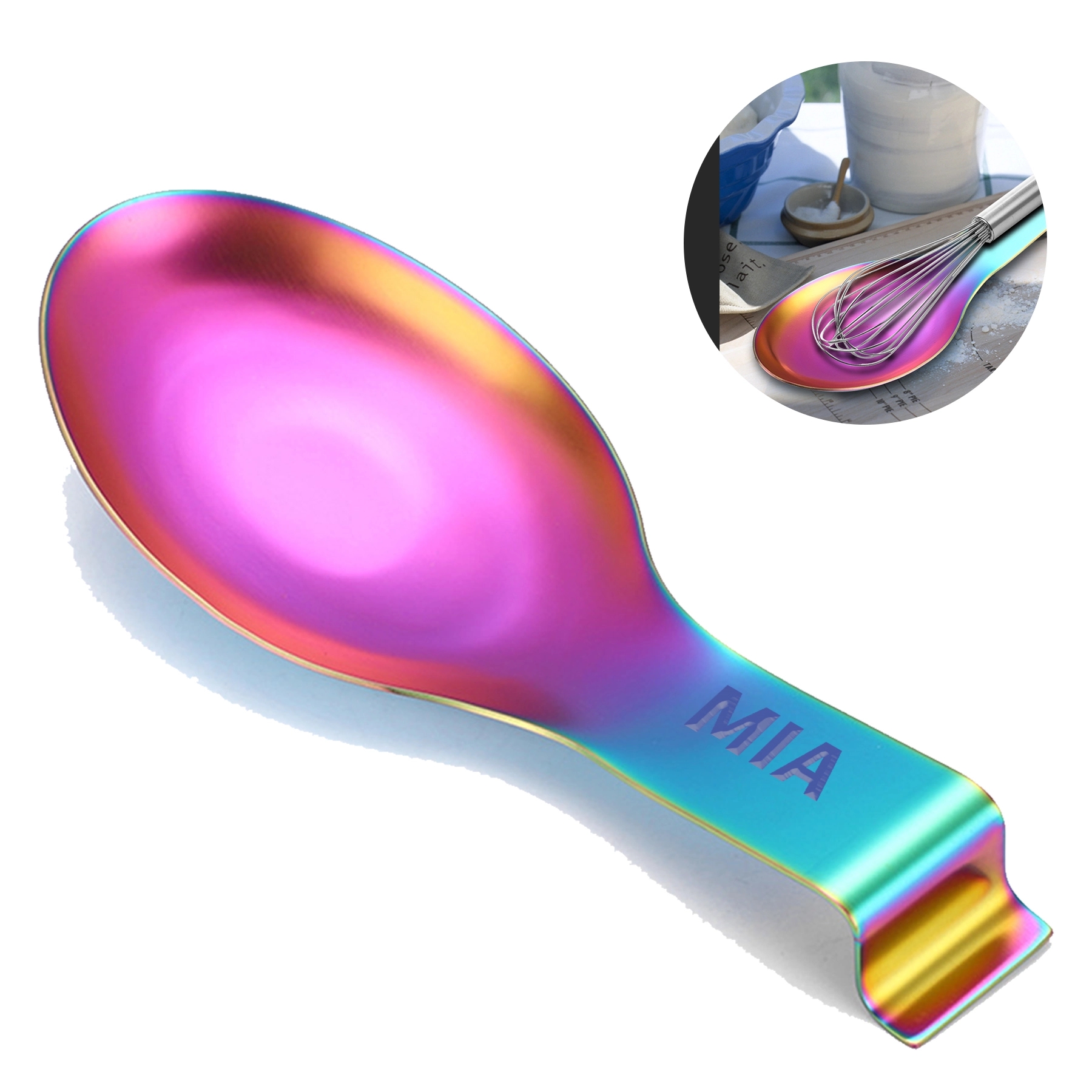 Rainbow Stainless Steel Spoon Rest 2