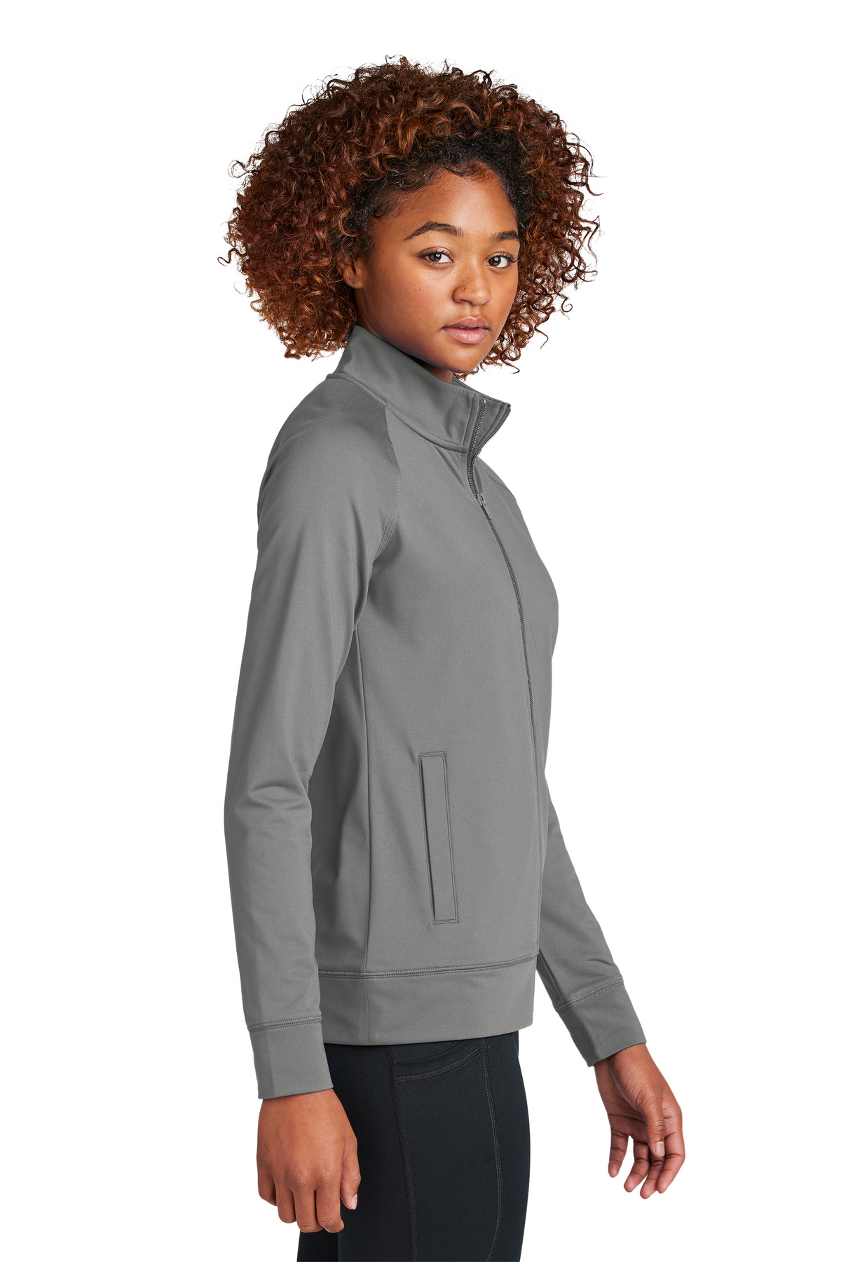 Sport-Tek® Women's Sport-Wick Stretch Full-Zip Cadet Jacket 7