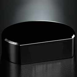 Black Glass Base- Cut Circle