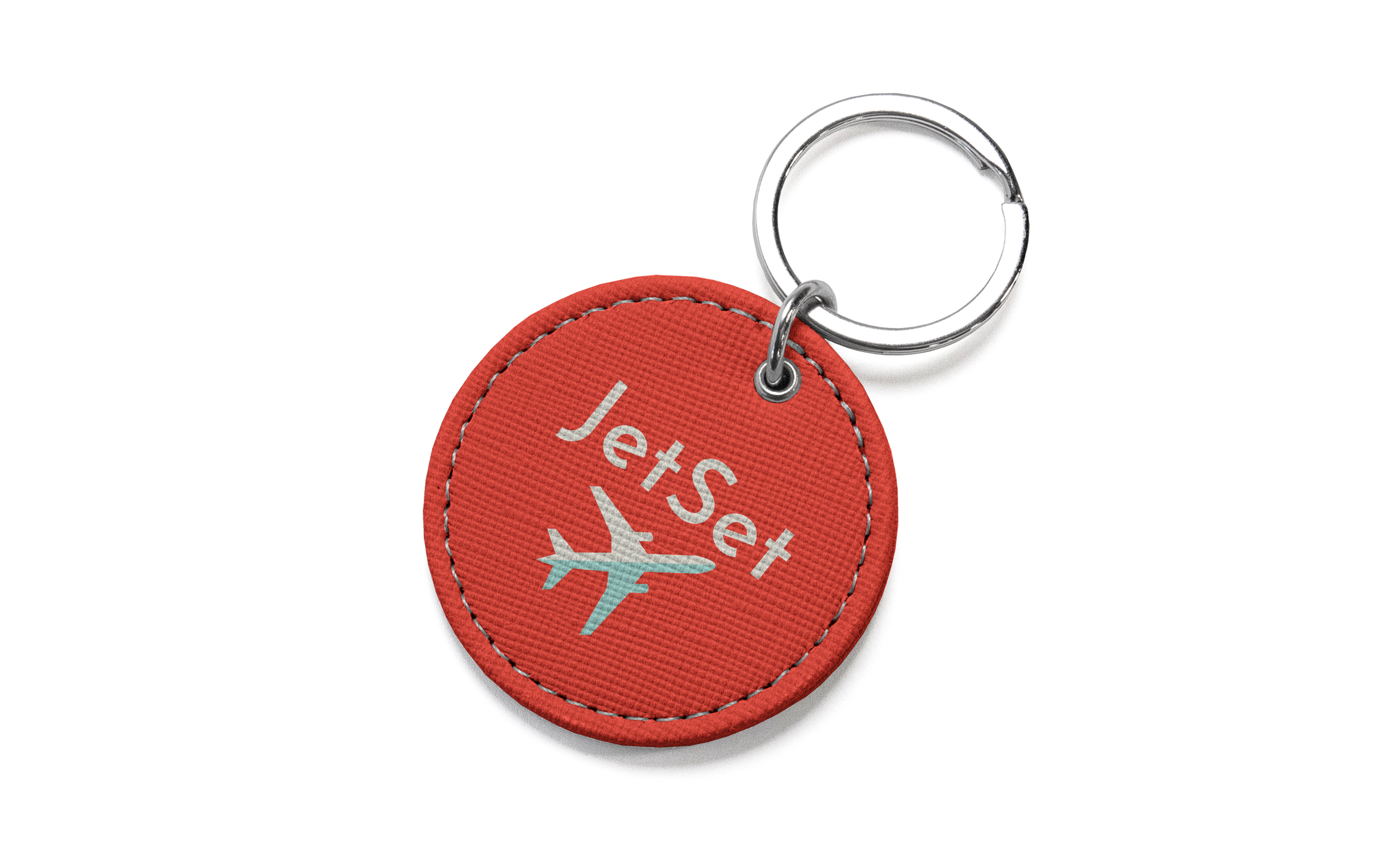 LVL Vegan Leather Round Keychain