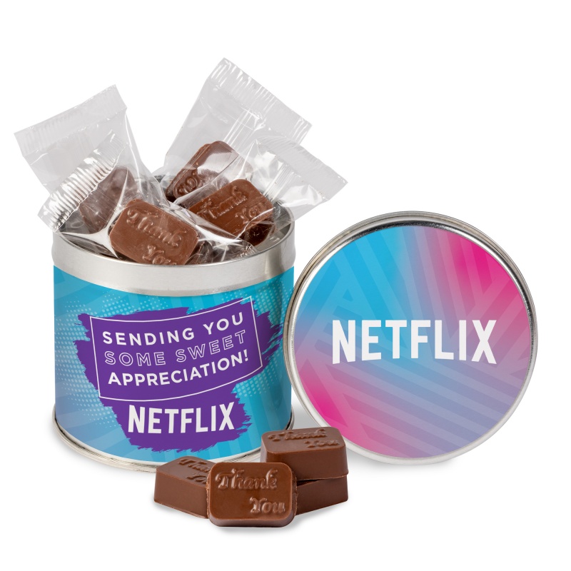 Round Tin with Molded Chocolates 2