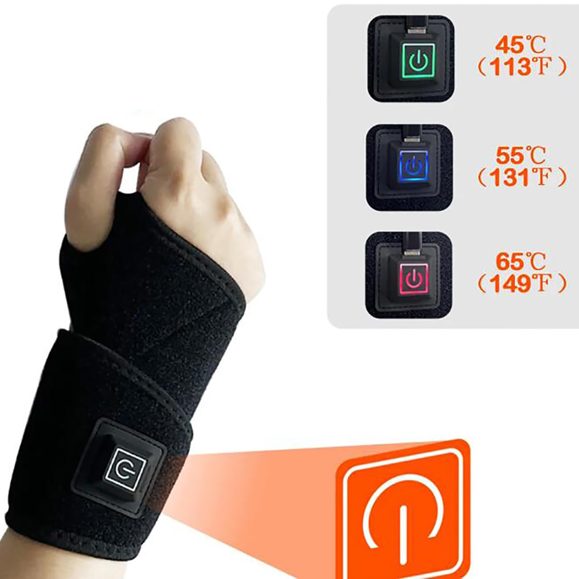 USB Heated Wristband with Adjustable Temperature 8