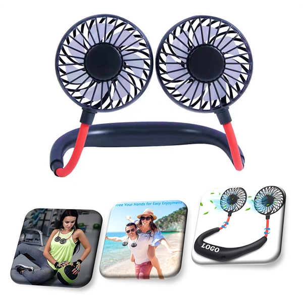 Dual Breeze Hands-Free Neck Fan with Mood Light 1
