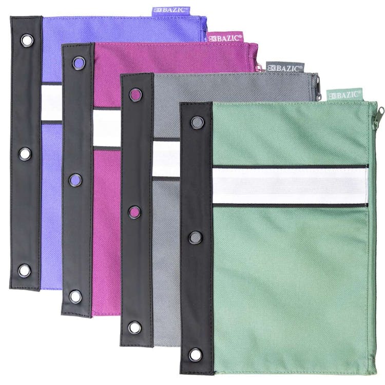 3-Ring Pencil Pouches - 4 Assorted Colors 2