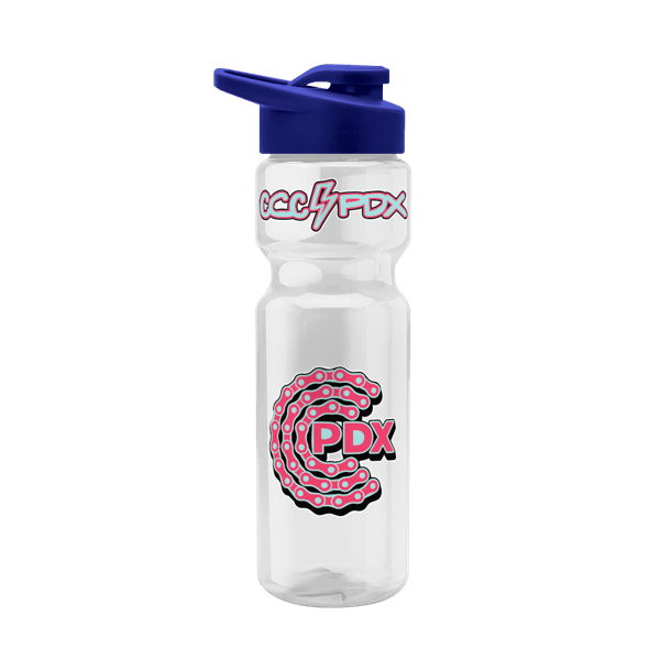 Blazer 28oz Transparent Bike Bottle w/Drink-thru Lid 831