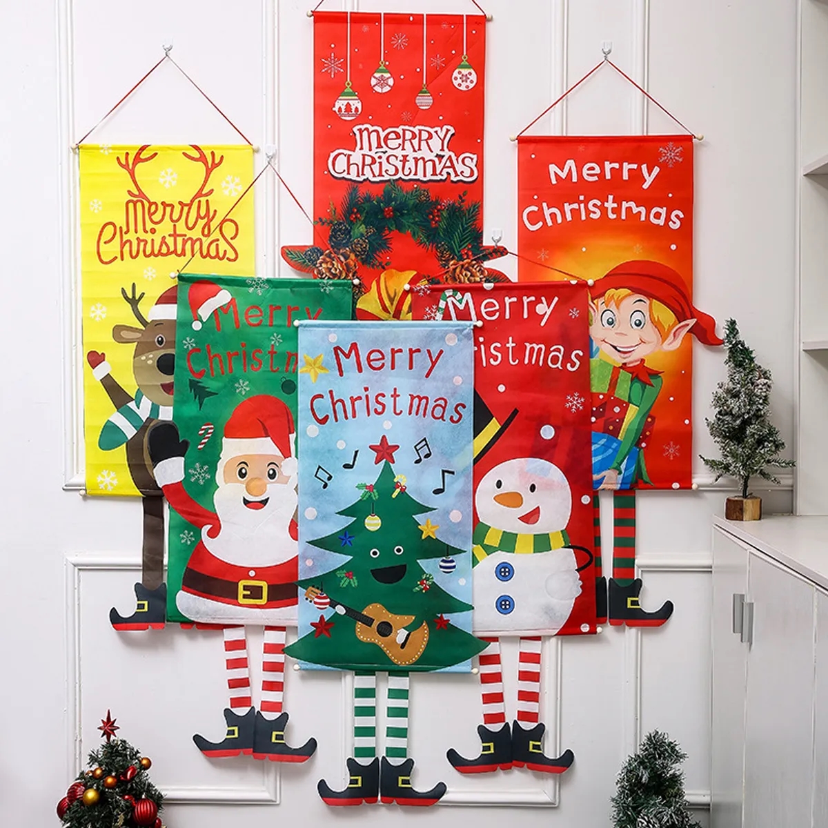 Christmas Door Banner Hanging Flags 3