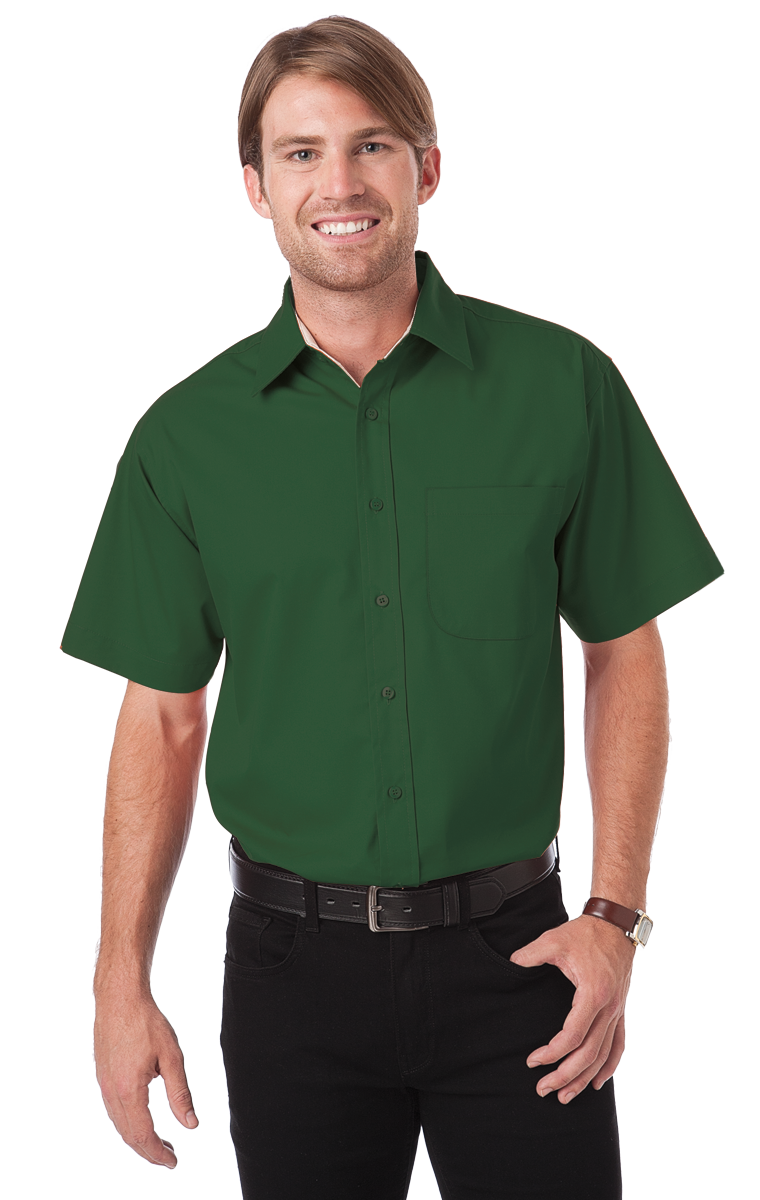 Men's Short-Sleeve Fine Line Twill Shirt 19