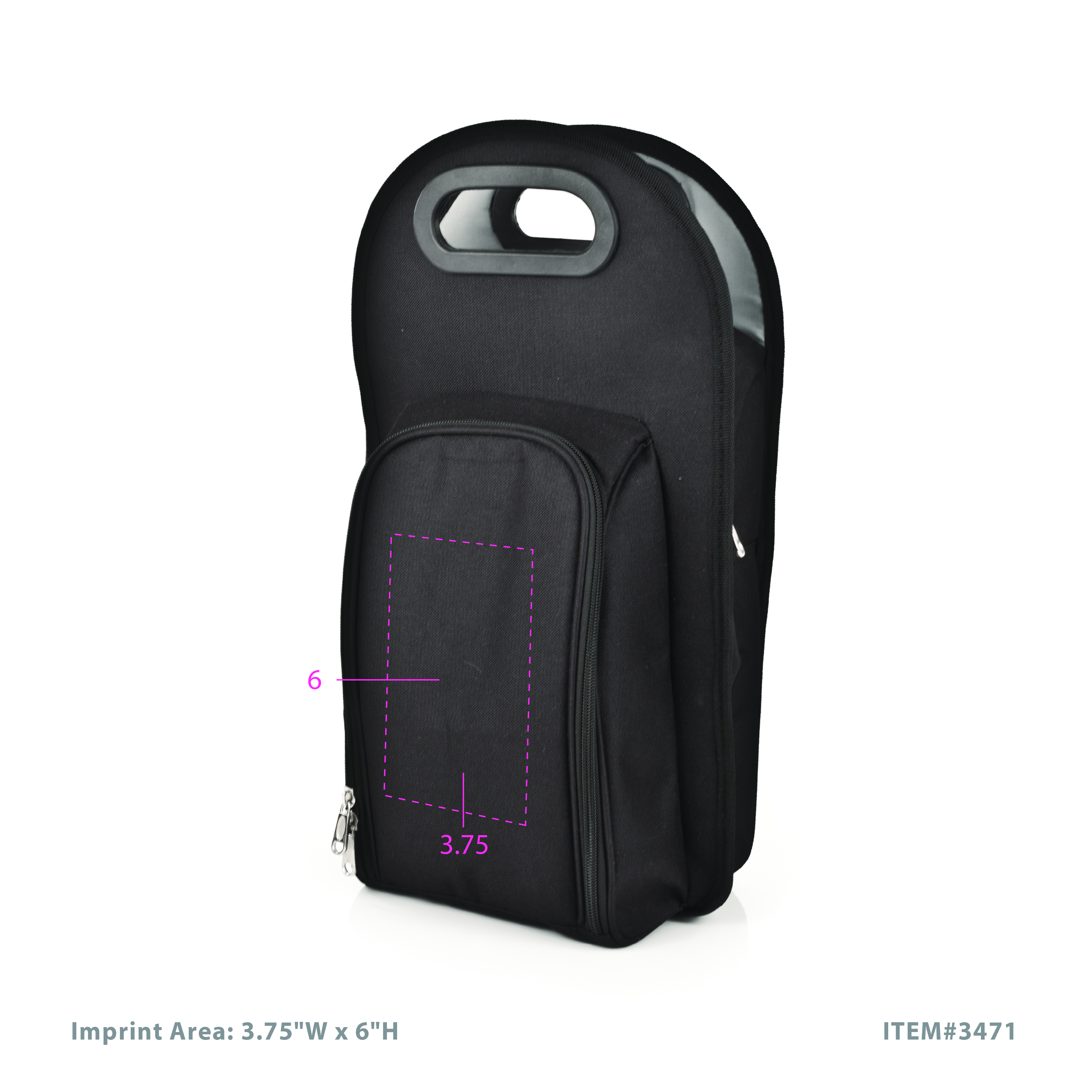 True® Metro™: Onyx 2-Bottle Tote 4