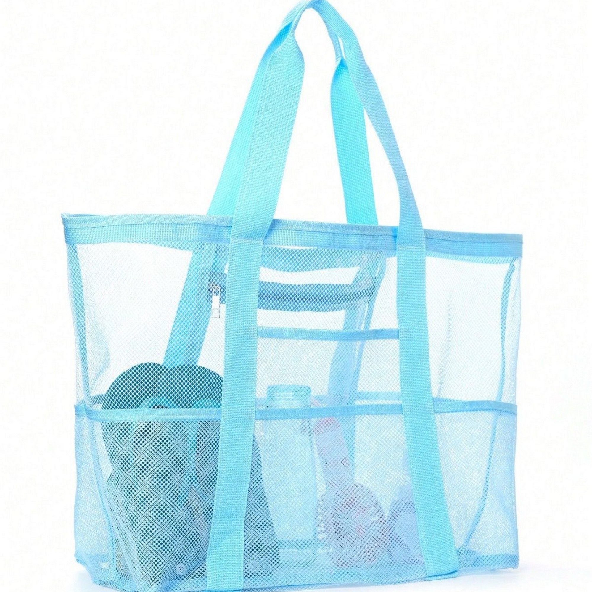 Large Capacity Travel Beach Mesh Shoulder Tote Bag 11