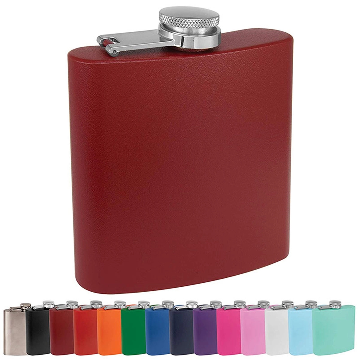 6oz Stainless Steel Hip Flask, custom water bottle with logo imprint 2