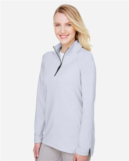 Women's CrownLux Performance® Clubhouse Micro-Stripe Quarter-Zip Pullover - DG480W 25