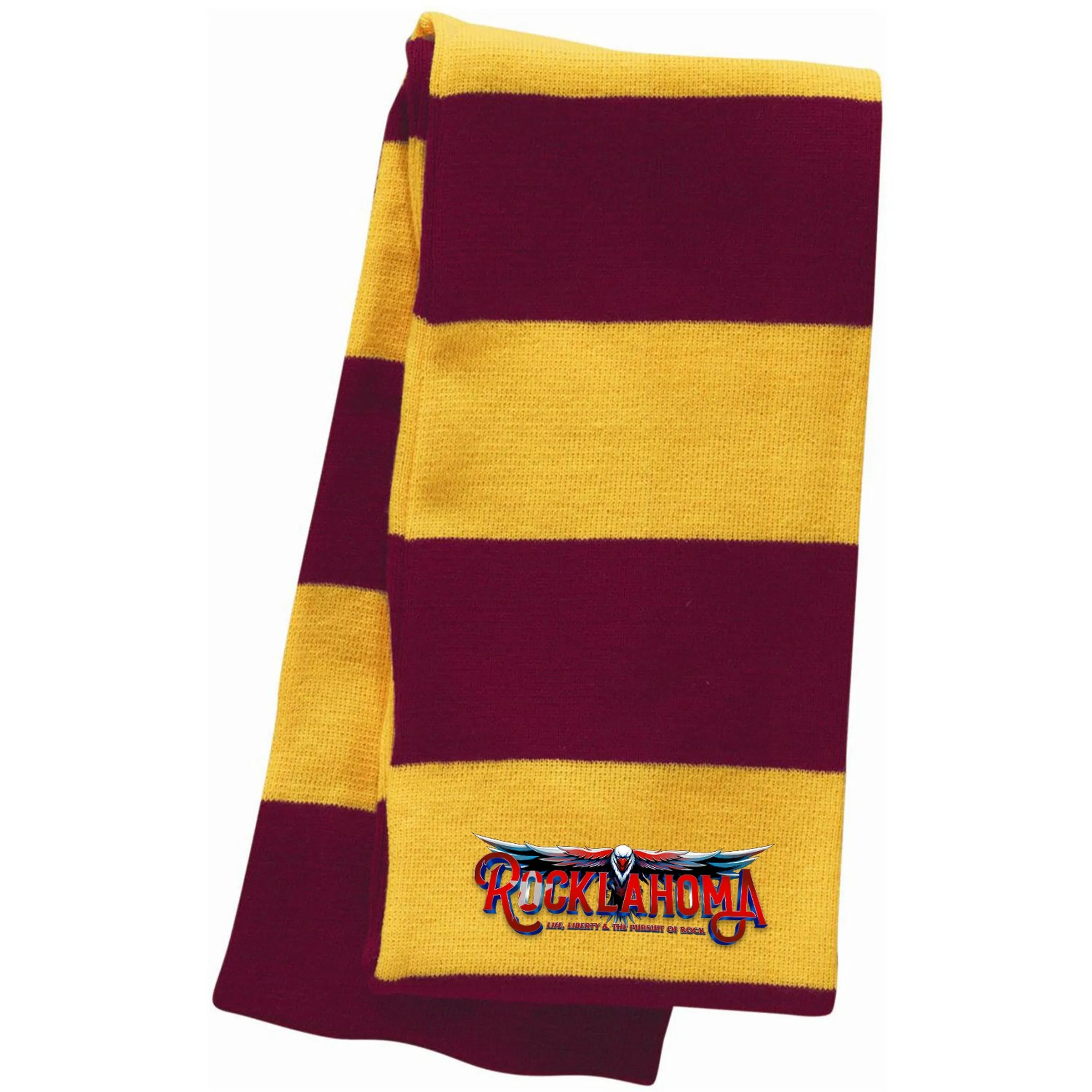 SPORTSMAN RUGBY-STRIPED KNIT SCARF 13