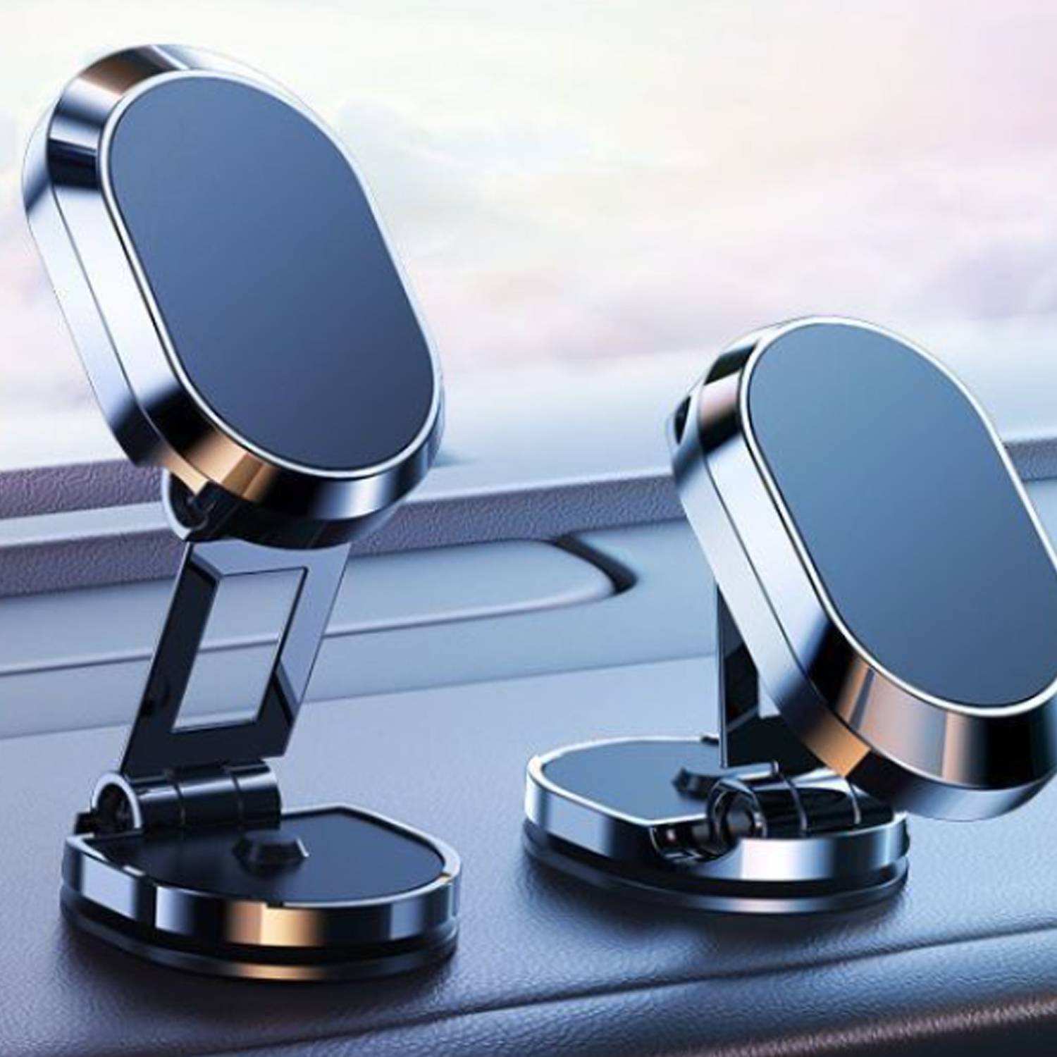 Foldable Magnetic Mini Car Phone Holder Mount 3