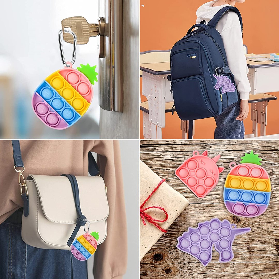 Mini Pop Bubble Sensory Fidget Toys Anxiety Keychain 3