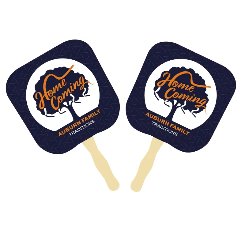 Rounded Square Shape Single Hand Fan 4