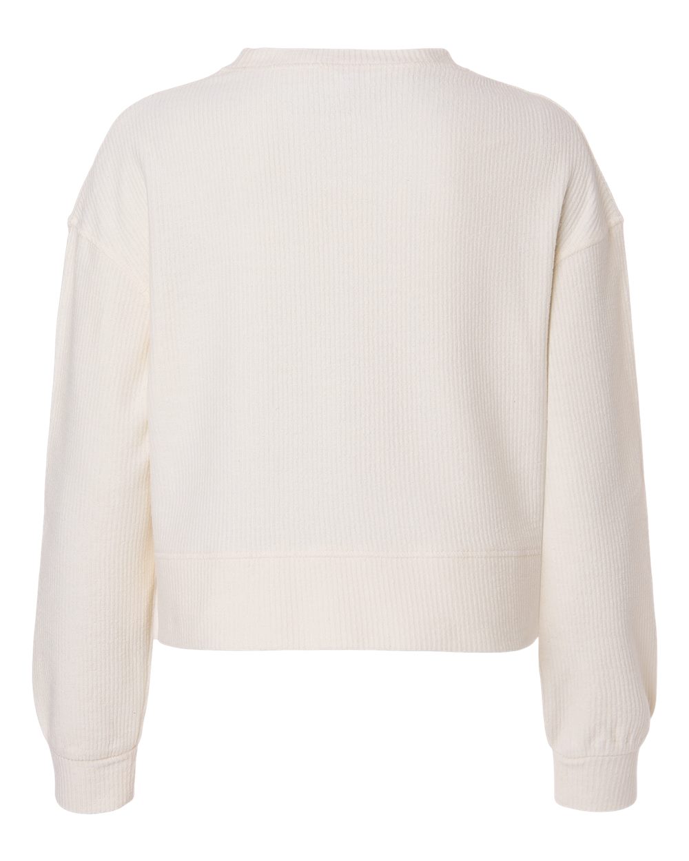 Women's Ribbed Knit Cropped Boxy Crew - BW5102 2