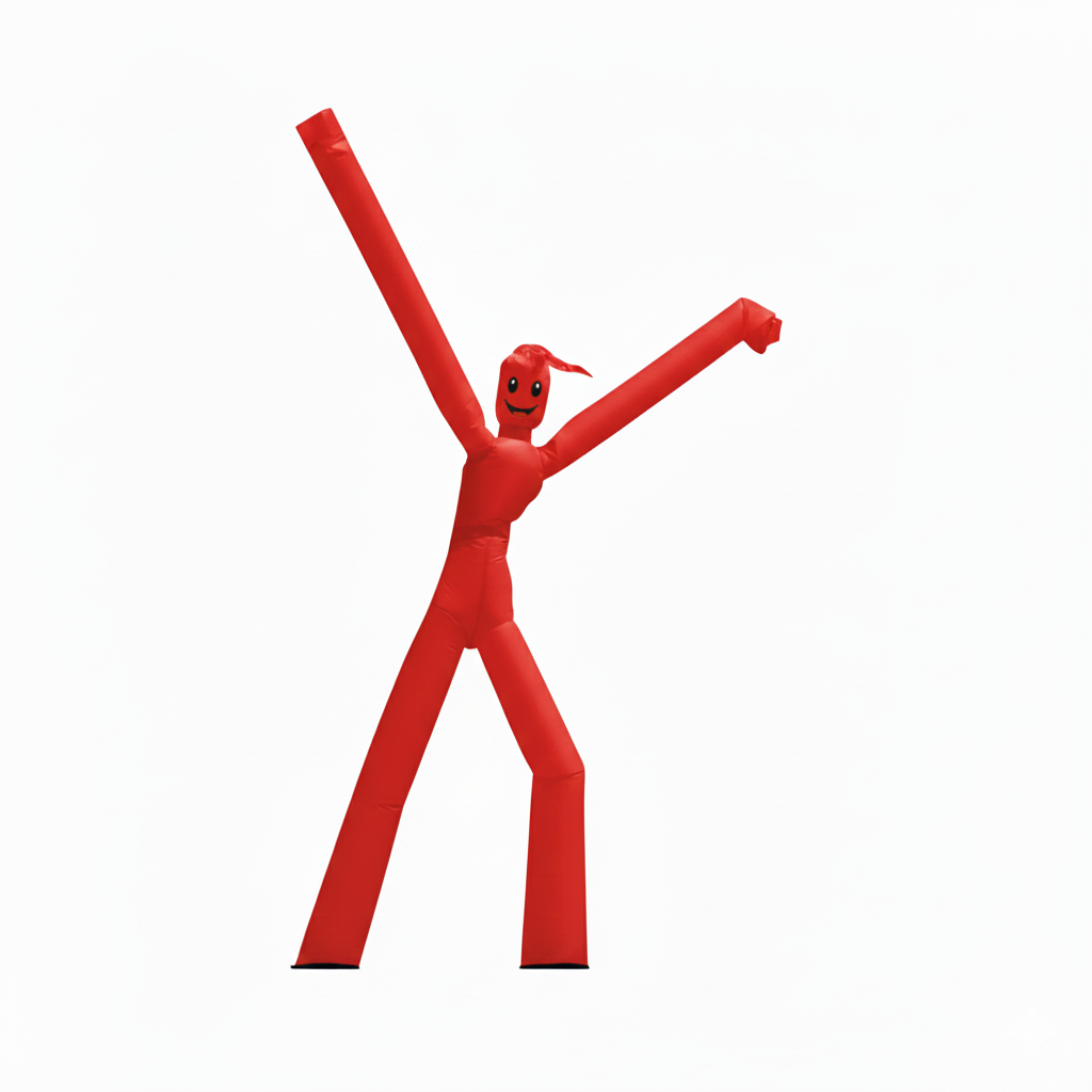 25'H Wacky Man™ Double-Leg Inflatable, Red (PMS 186) 3