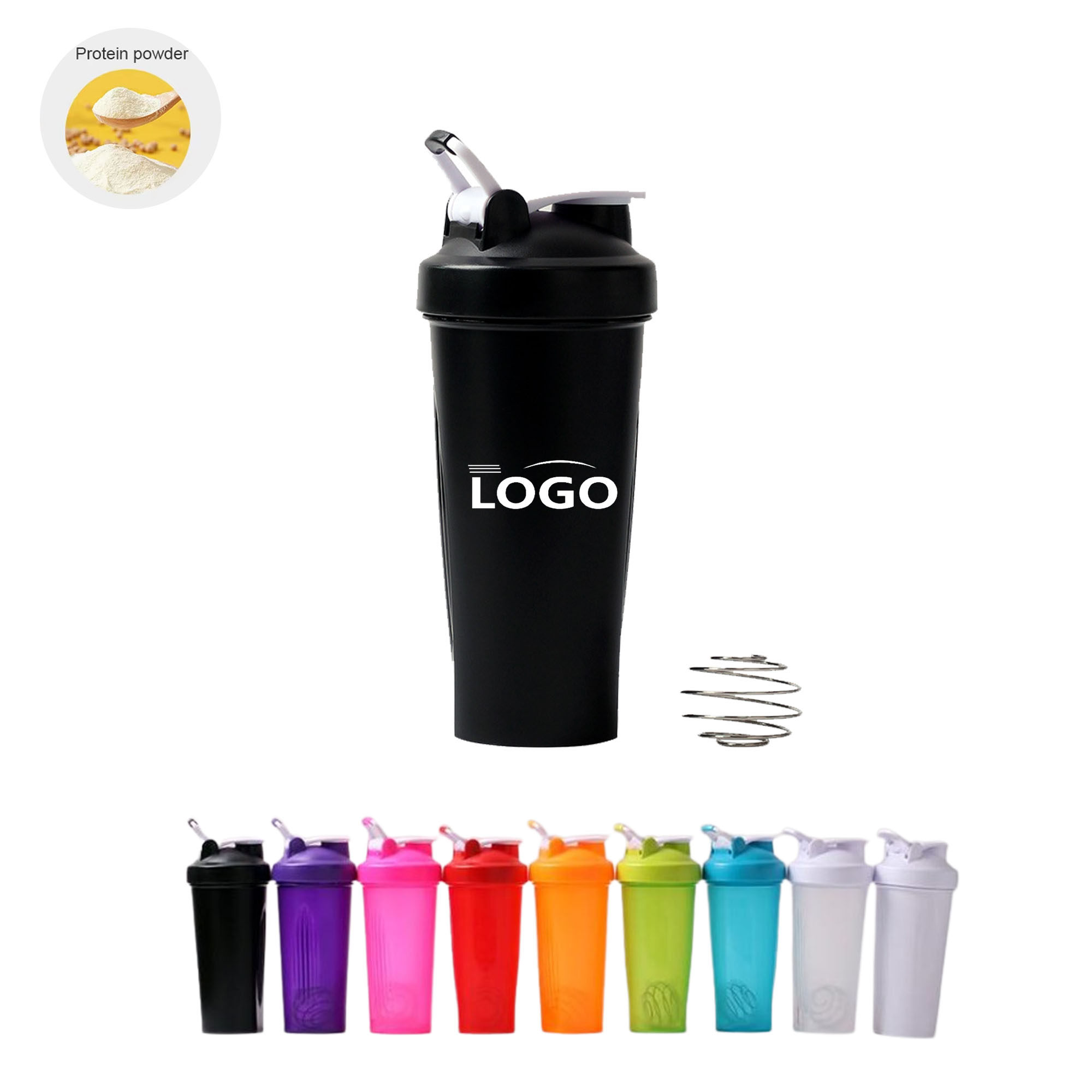 20oz Portable Gym Protein Cup With Shaker Ball 5