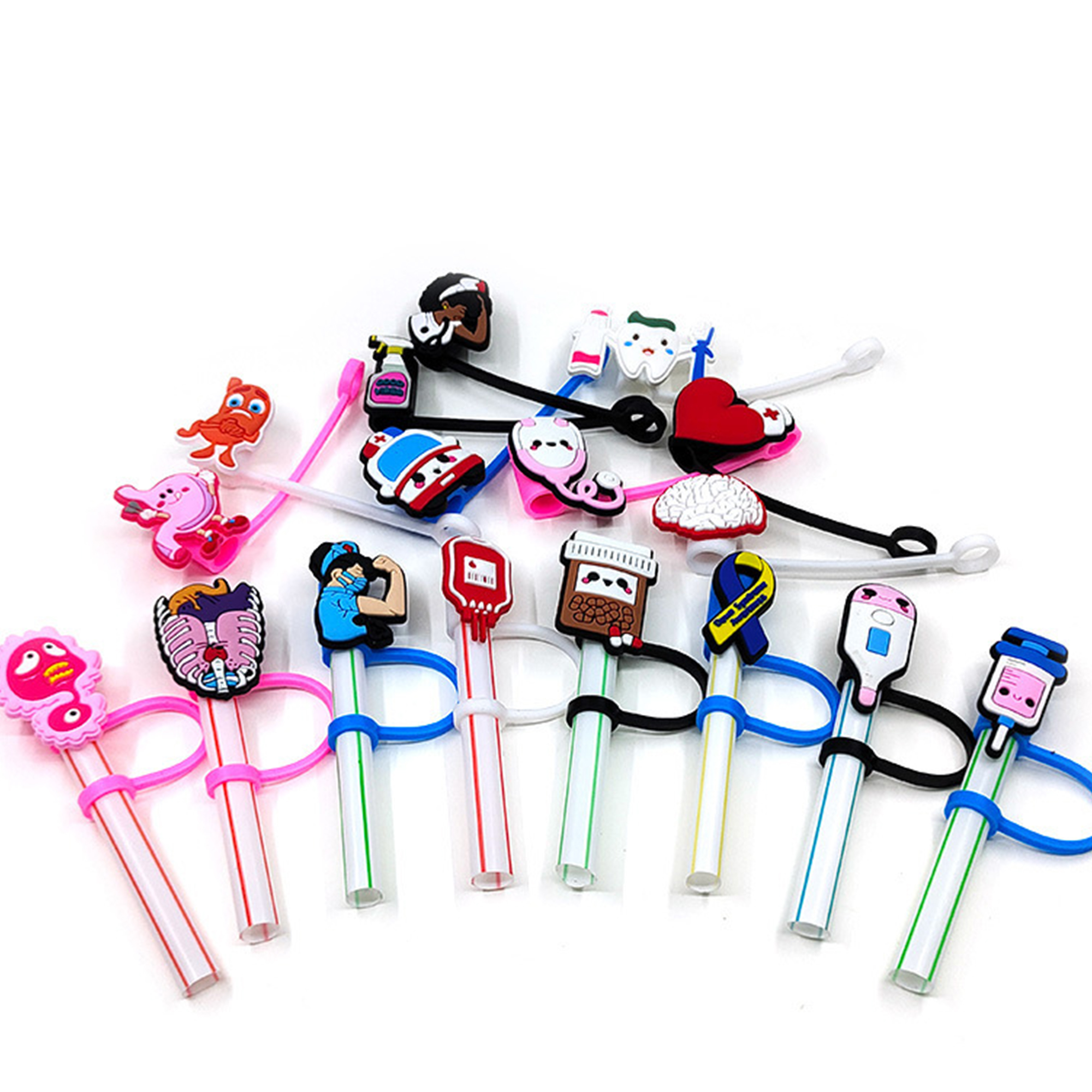 Silicone Straw Topper Charms Clip 3