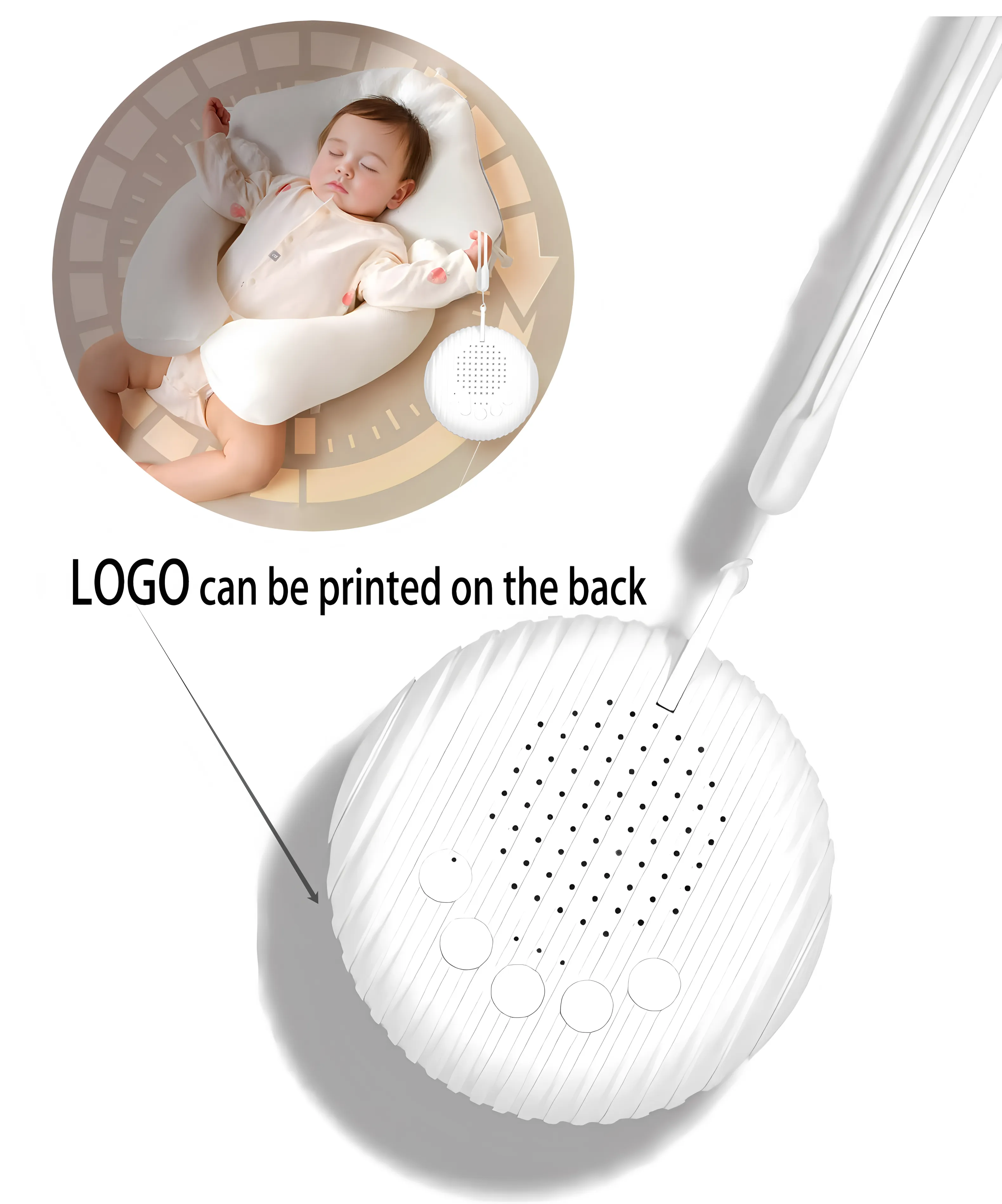 Premium Baby Sound Soother Compact 10 Sounds Lanyard BPA-Free Nursery 1