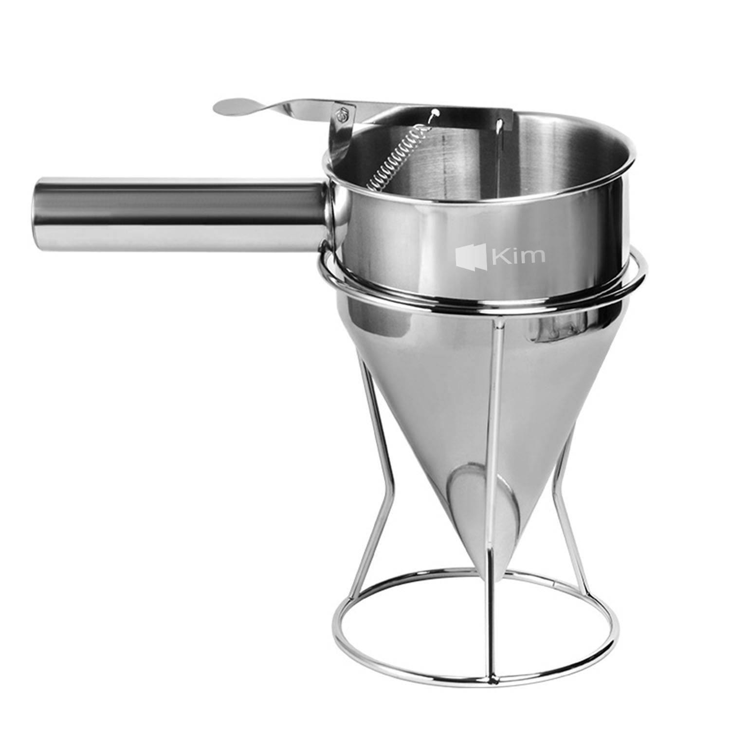 Stainless Steel Fishball Funnel With Rack 2