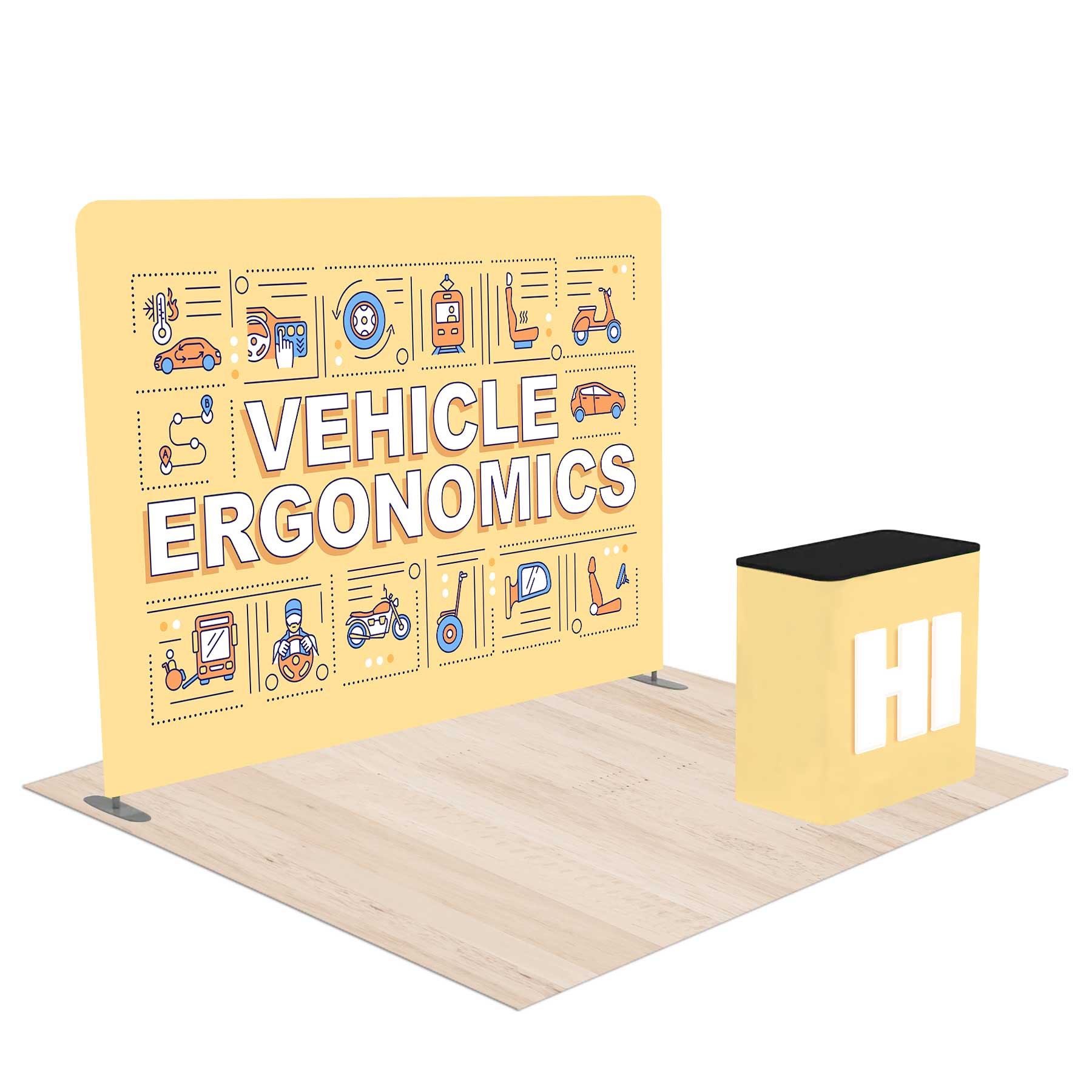 10 Ft Custom Straight Tension Fabric Trade Show Booth Kit 3