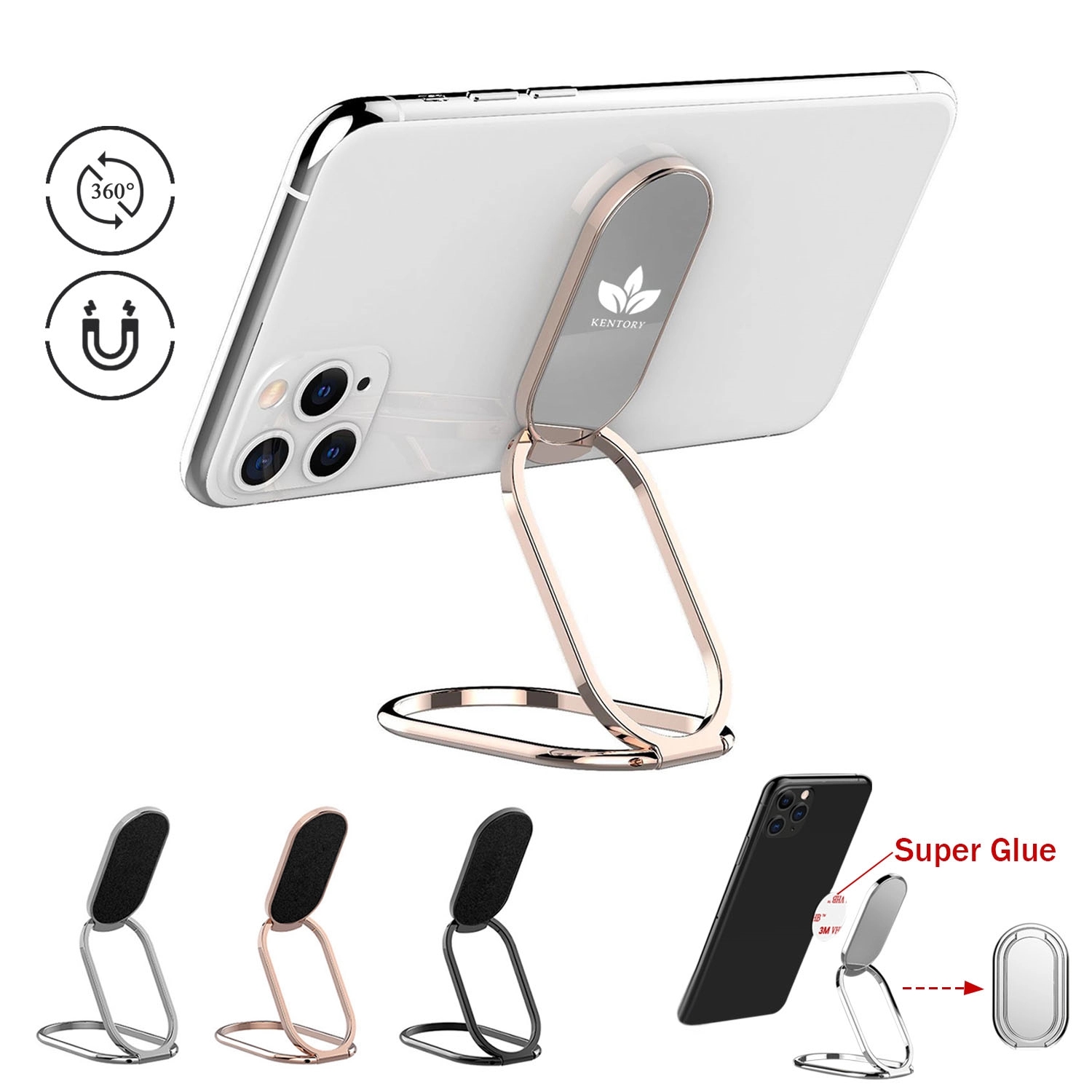 Phone Ring Holder Grip Foldable Cellphone Stand 3