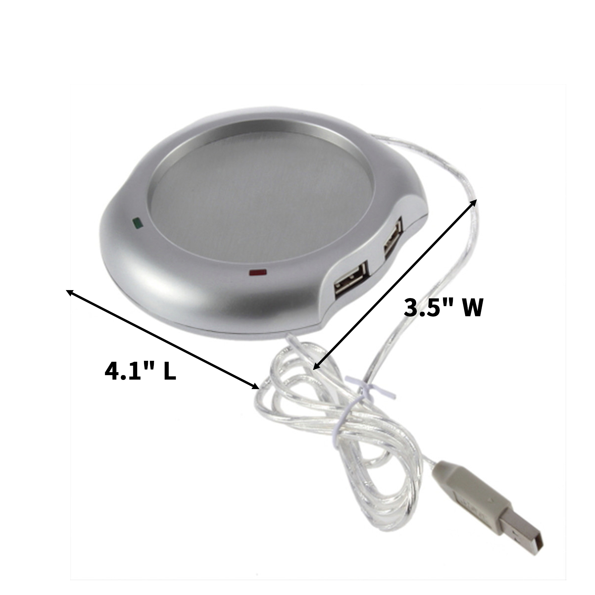 USB Drink Warmer With Aluminum Plate And 4 Port Hub 3