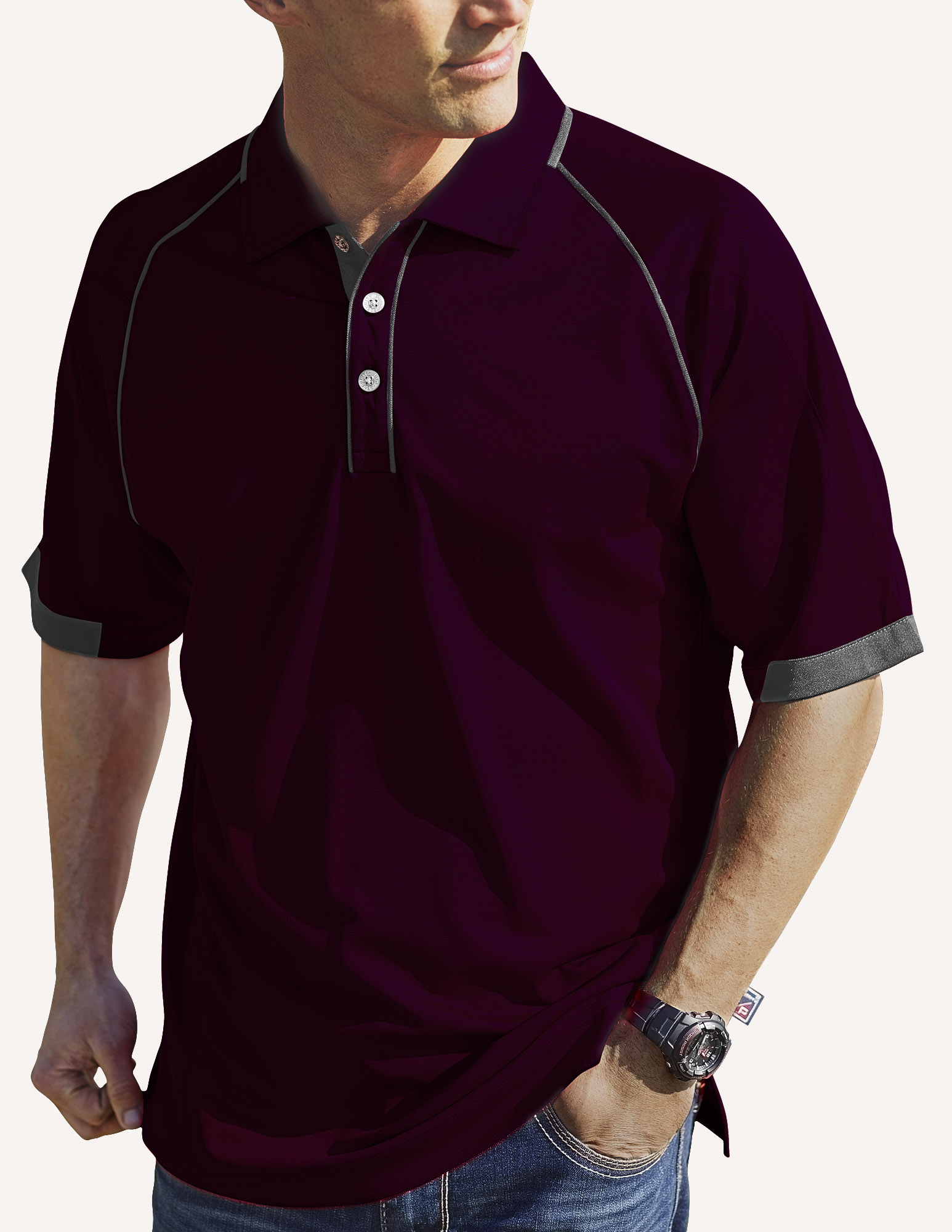 Men's Aloha Hybrid Cooler Polo Shirt 7