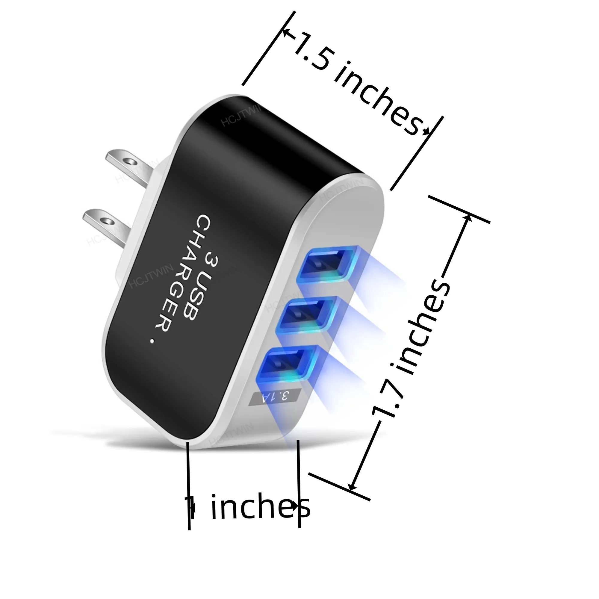 3-Port Usb Charger Block MOQ 100PCS 2