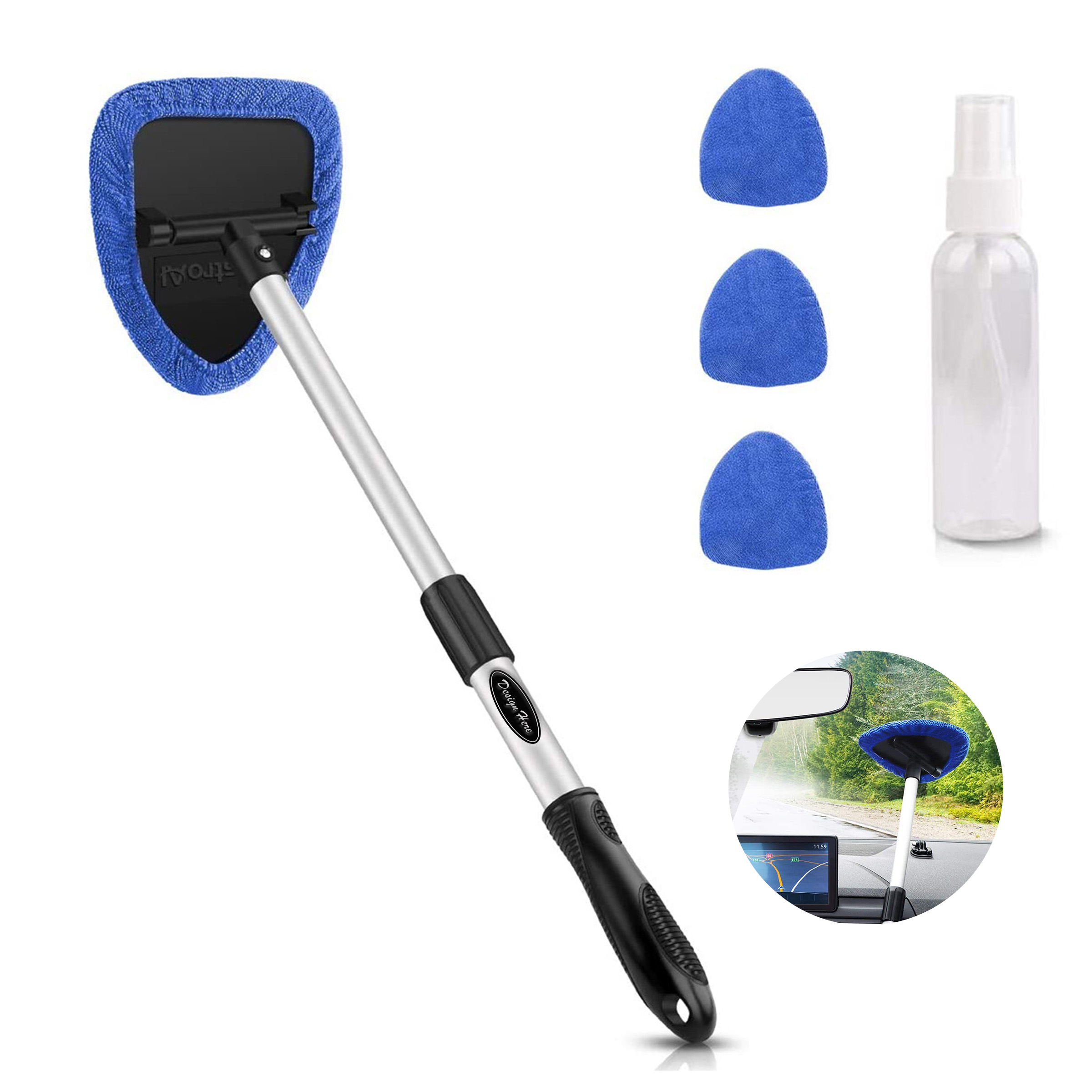 Car Cleaning Tool ?C Extendable Microfiber Handle 2