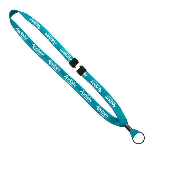 5/8" Polyester Shoelace Lanyard with Metal Crimp & Split-Ring 66