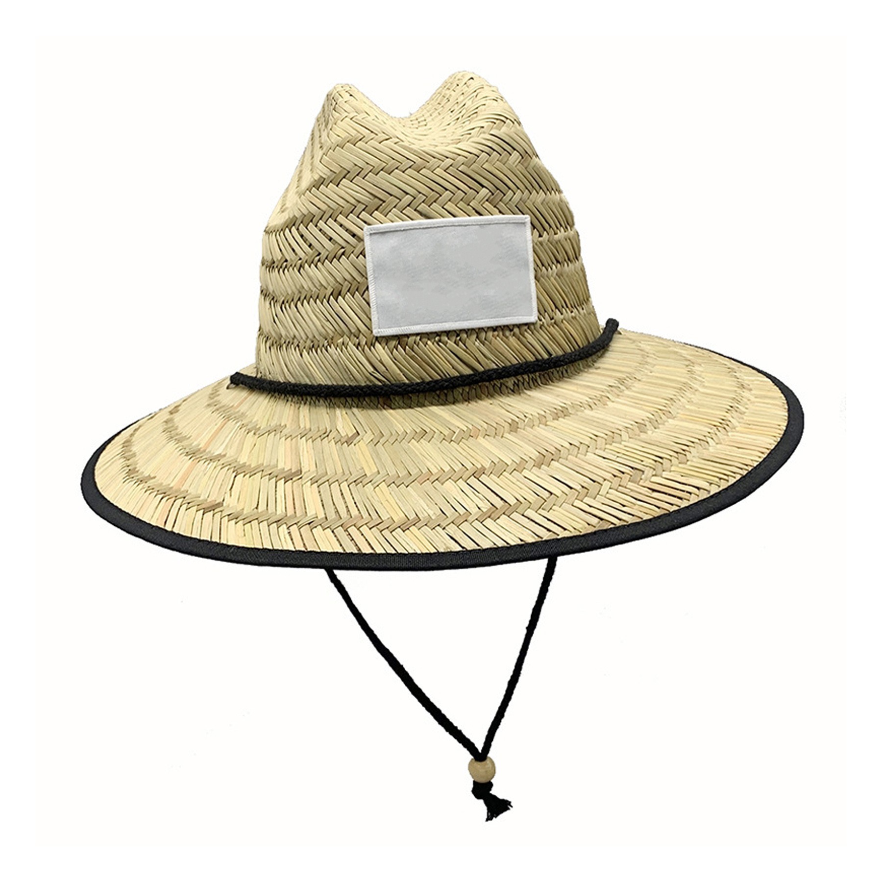 Sun Protection Cowboy Straw Hat W/Custom Patch 3