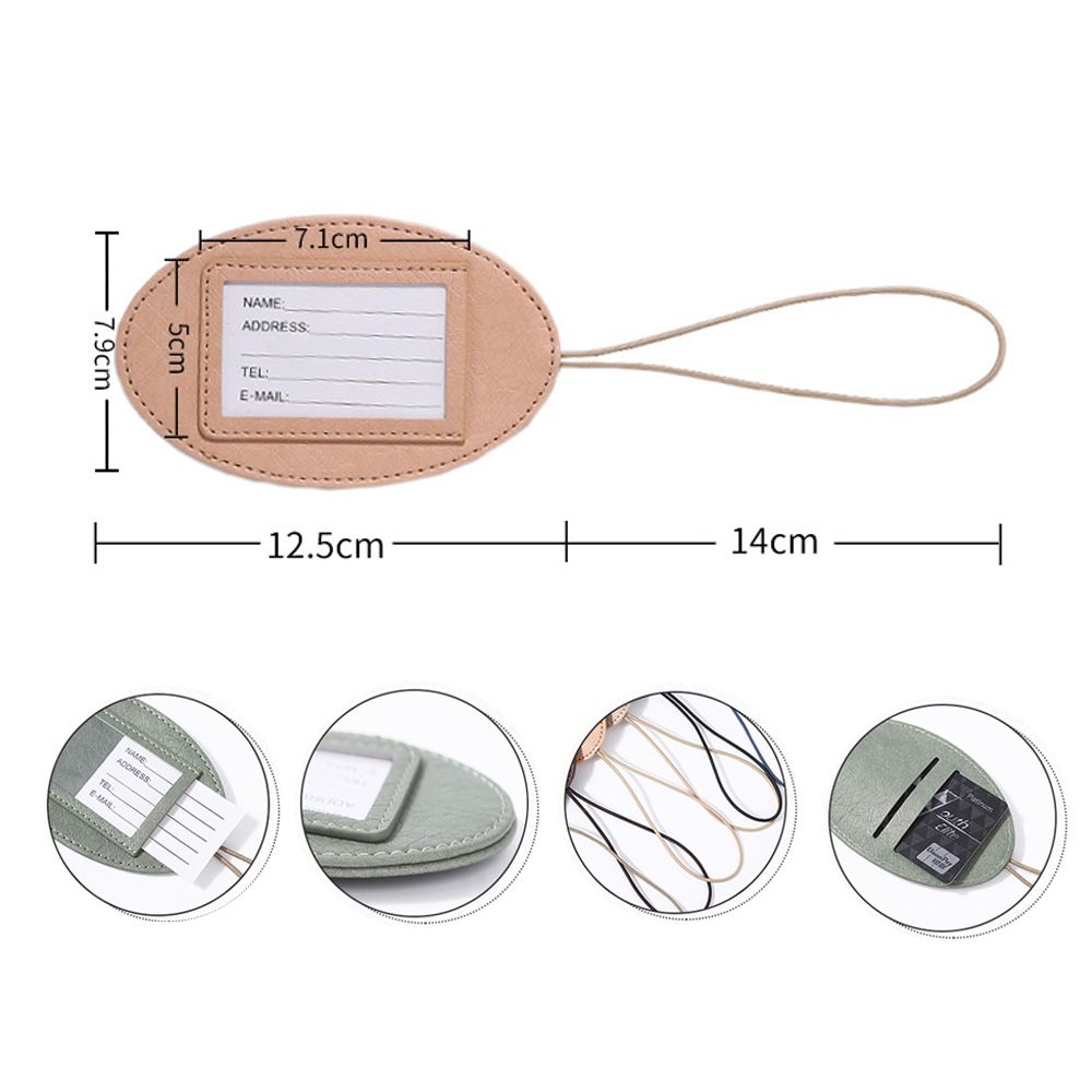 Round Leather Luggage Spotter Tag 2