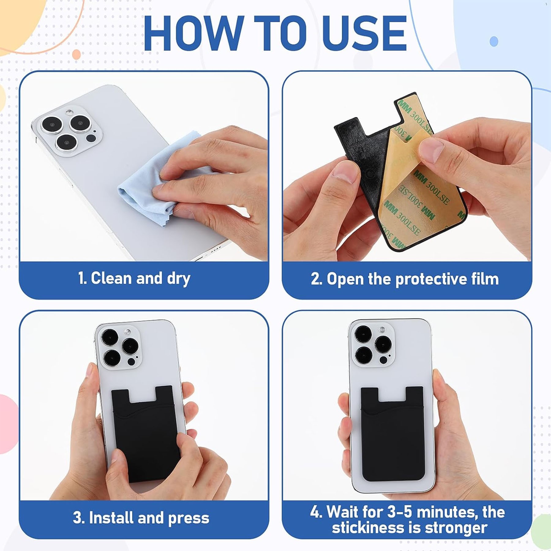 Single Layer Silicone Card Holder 2