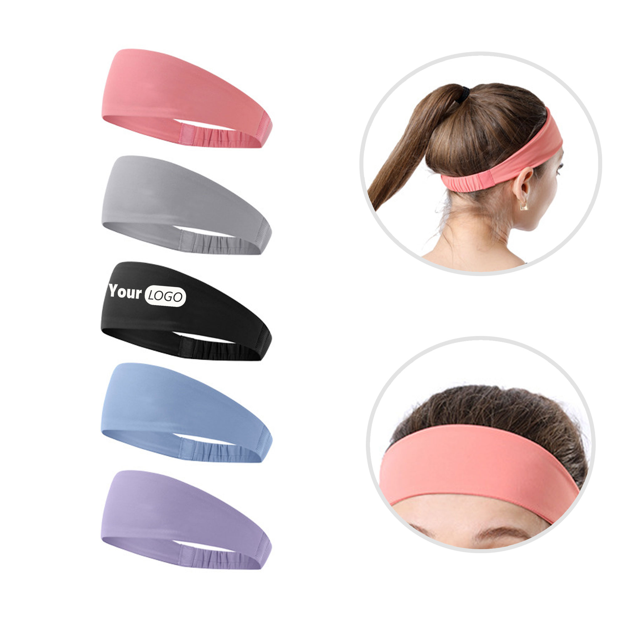 Wide Sweat-Absorbing Sports Headband 3