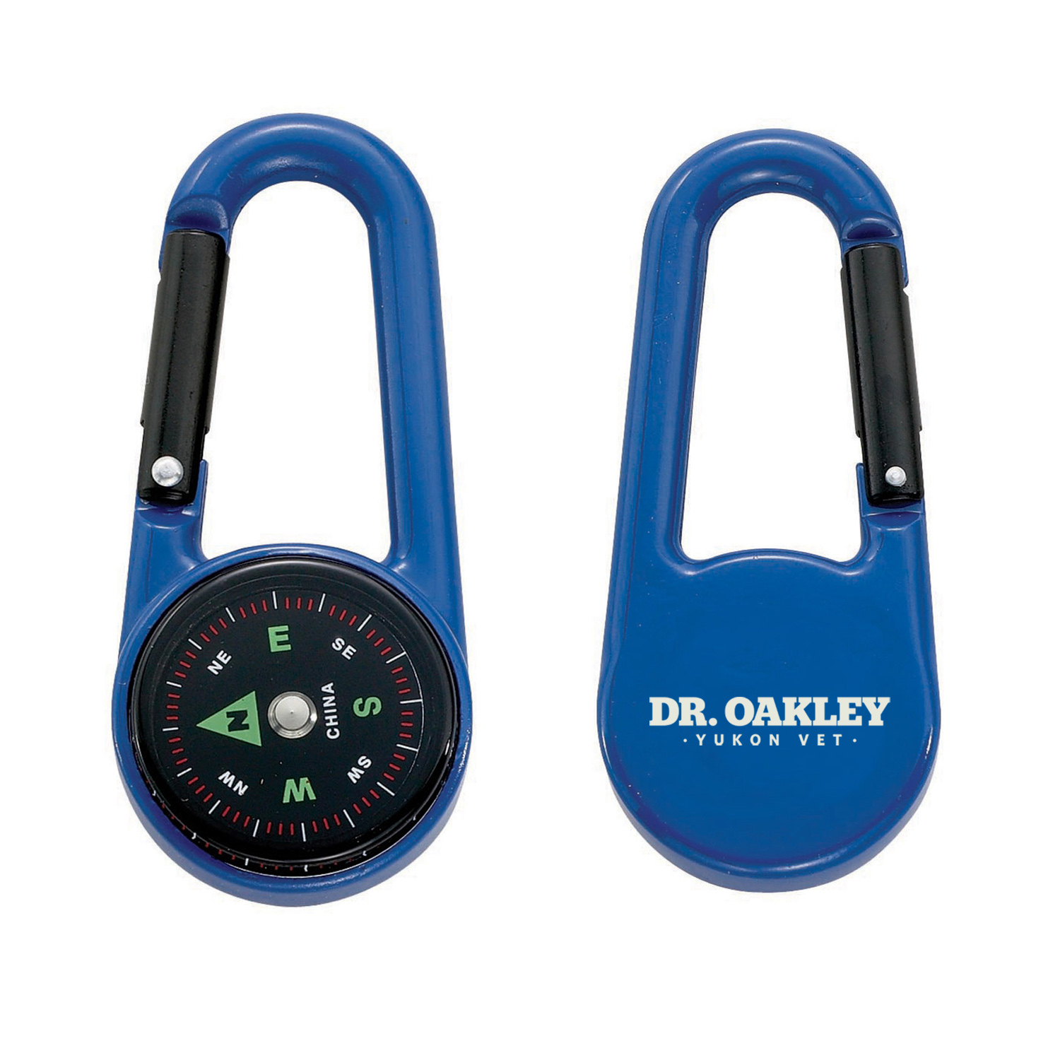 Cedar Creek® Colored Carabiner Compass - Blue